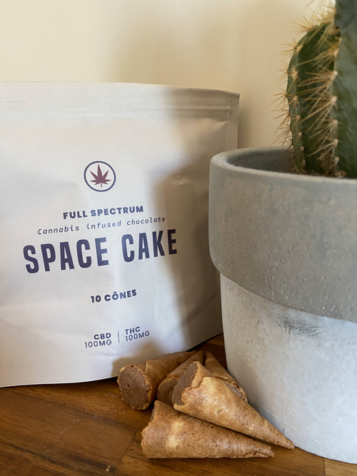 Mini-Space-Cake-Kegel mit THC & CBD