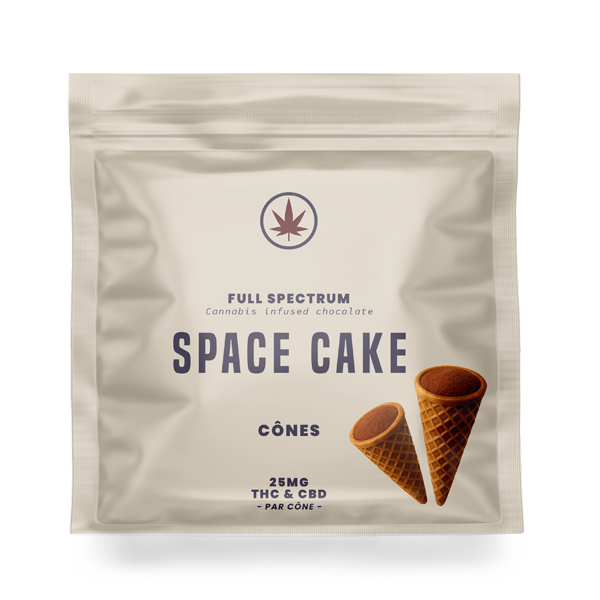 Space Cake – Schokoladen-Cones – 25 mg THC & CBD